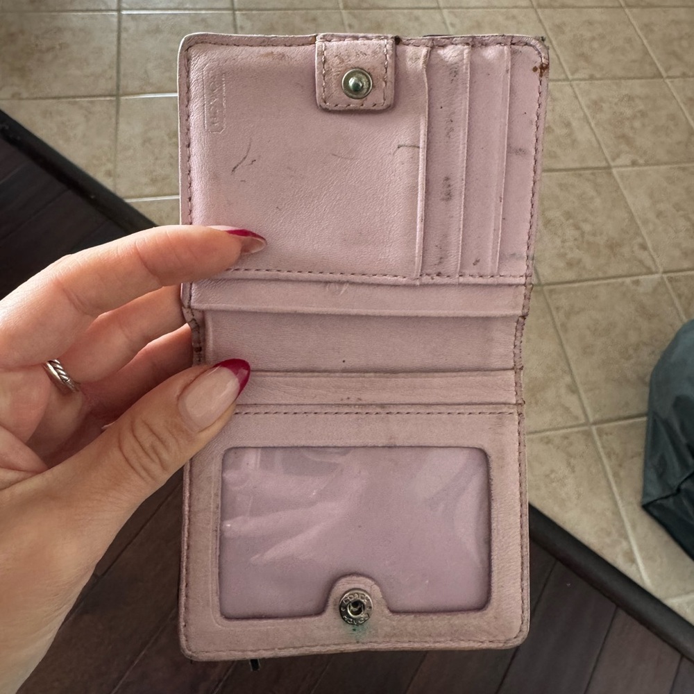 Coach Black and Gray Wallet with Silver Accents - Picture 3 of 7